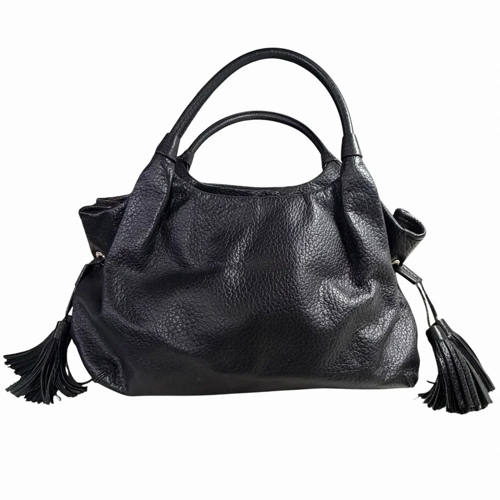 Kate Spade Stevie Berkshire Road Pebble Leather Tassel Satchel Handbag Hobo $395